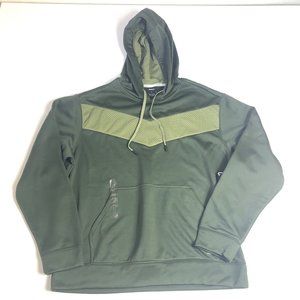 Reebok Green‎ Hooded Sweater Size Large Long Sleeve Polyester Blend B25